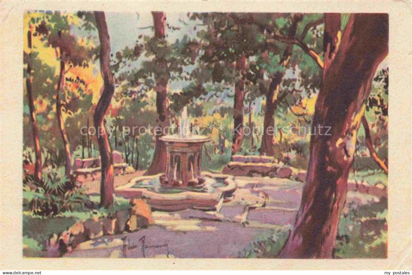 Vatican VATICANO Vatican-City Giardini Vaticani Una Fontana Benedetto XV