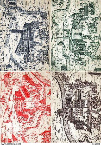 4 reproducciones de postales de Ciudad del Vaticano