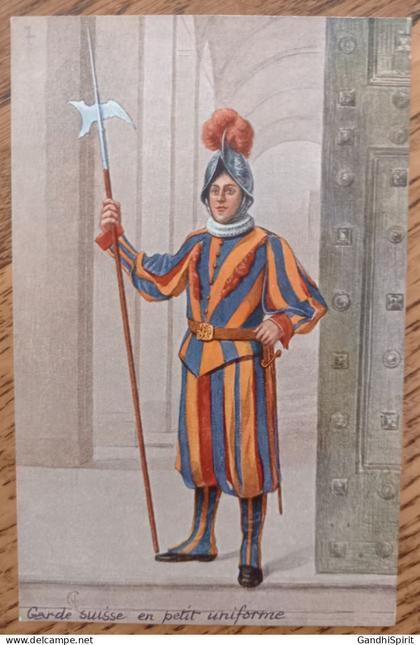 Vaticano - Guardia Svizzera in bassa uniforme - illustratore da identificare - Esare Capello