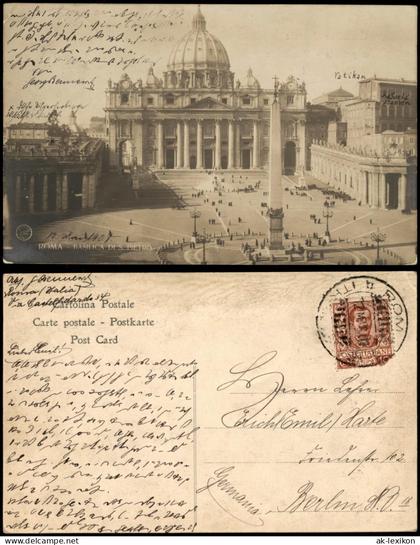 Vatikanstadt Rom Petersdom Basilica Sancti Petri - Fotokarte 1911