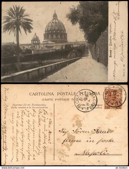 Postcard Vatikanstadt Rom Giardino Vaticano 1911