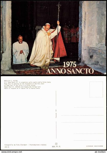 Postcard Vatikanstadt Rom Petersdom S. Petri Papa Paolo VI 1975
