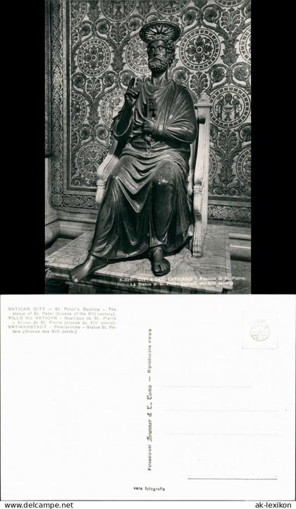 Vatikanstadt Rom Basilique de St. Pierre - Statue de St. Pierre 1962
