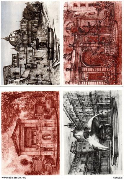 6 reproducciones de postales de Ciudad del Vaticano