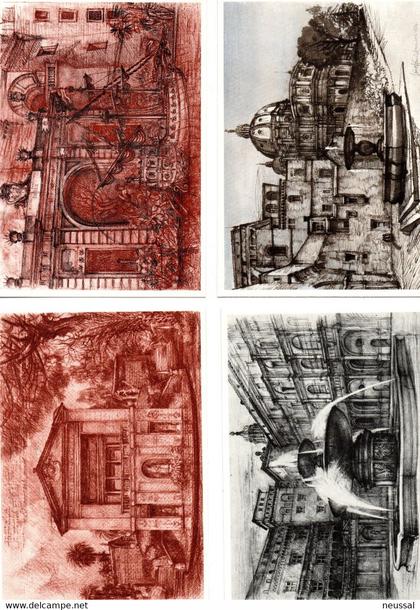 6 reproducciones de postales de Ciudad del Vaticano