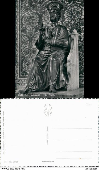 Postcard Vatikanstadt Rom S. Pietro - Statue 1962