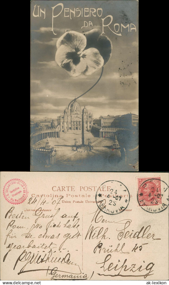 Vatikanstadt Rom Vatikan Fotokunst Stiefmütterchen Rom Roma 1907