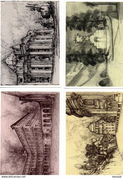 6 reproducciones de postales de Ciudad del Vaticano