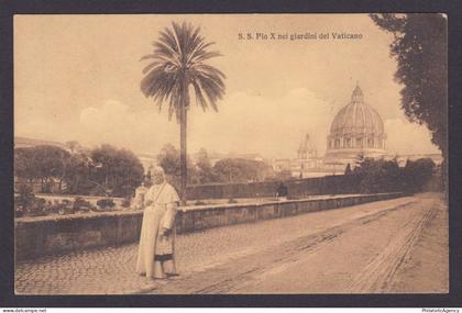 VATICAN, Vintge postcard, Bursa, Pope Pius X in the Vatican gardens