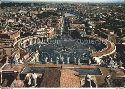 Vatikanstadt Citta del Vaticano Piazza San Pietro dalla Cupola