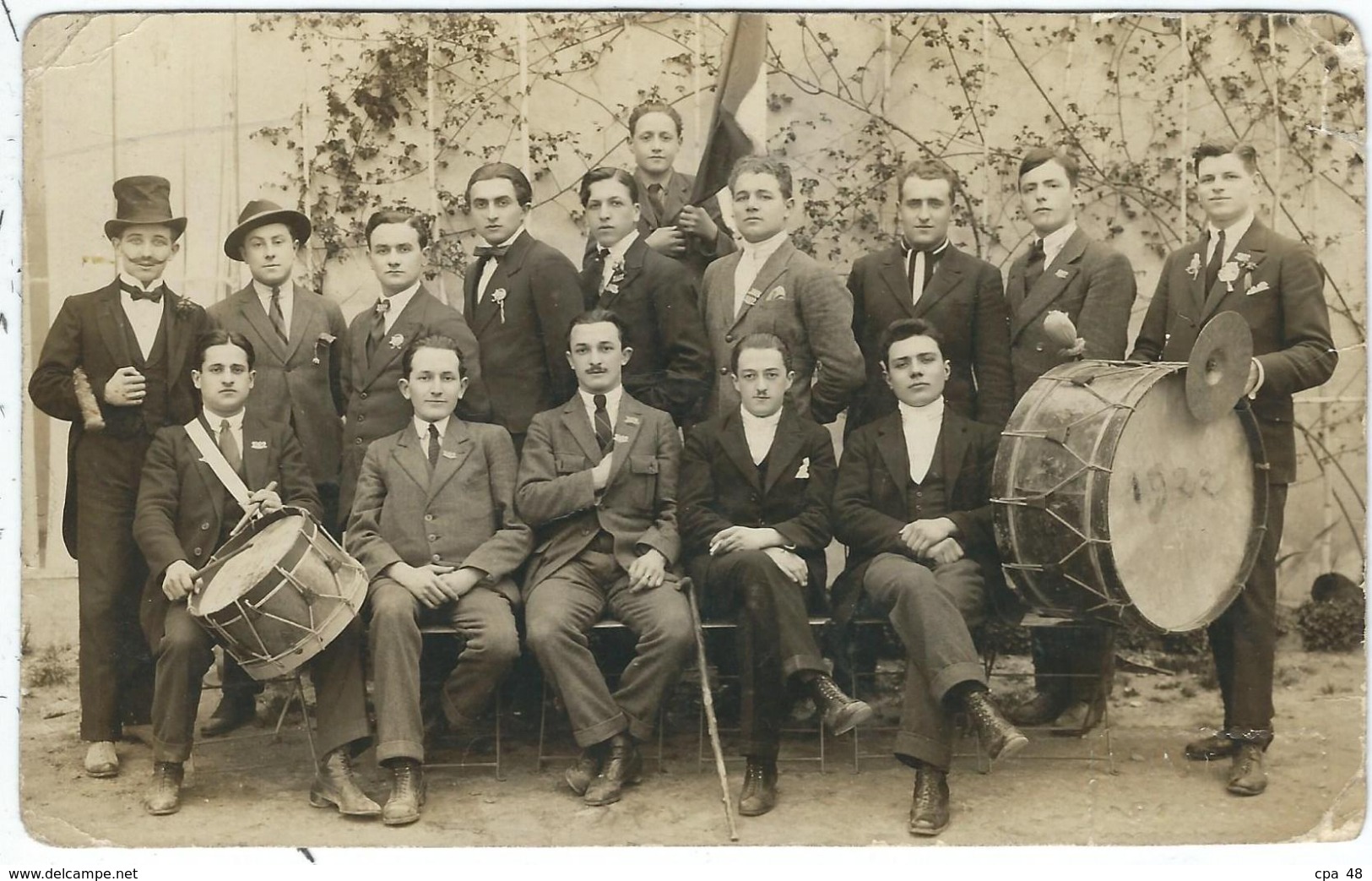 Vaucluse, Orange, Conscrits, 1922, Carte-Photo, (Gauffrage en Bas angle Droit "A.Lang, Fils Ainé, Orange")