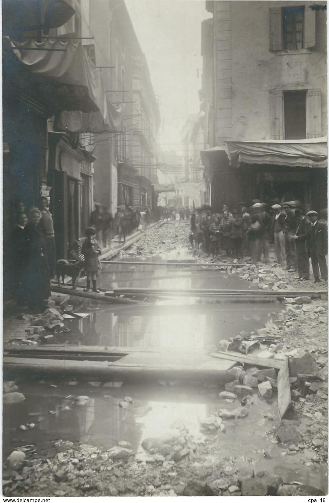 Vaucluse : orange,  Inondations Rue Caristie?, Carte-Photo