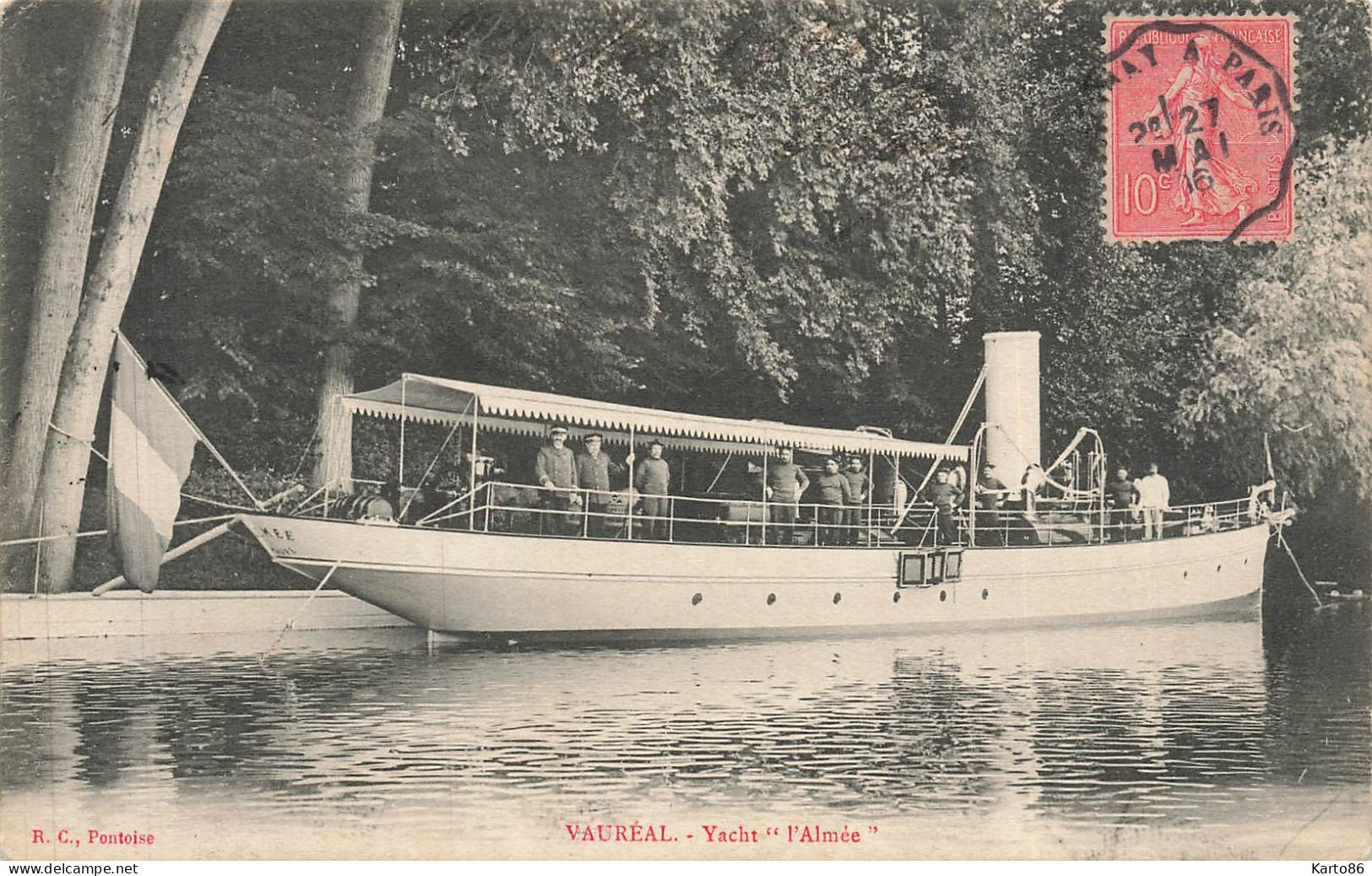 vauréal * bateau vapeur yacht l'ALMEE