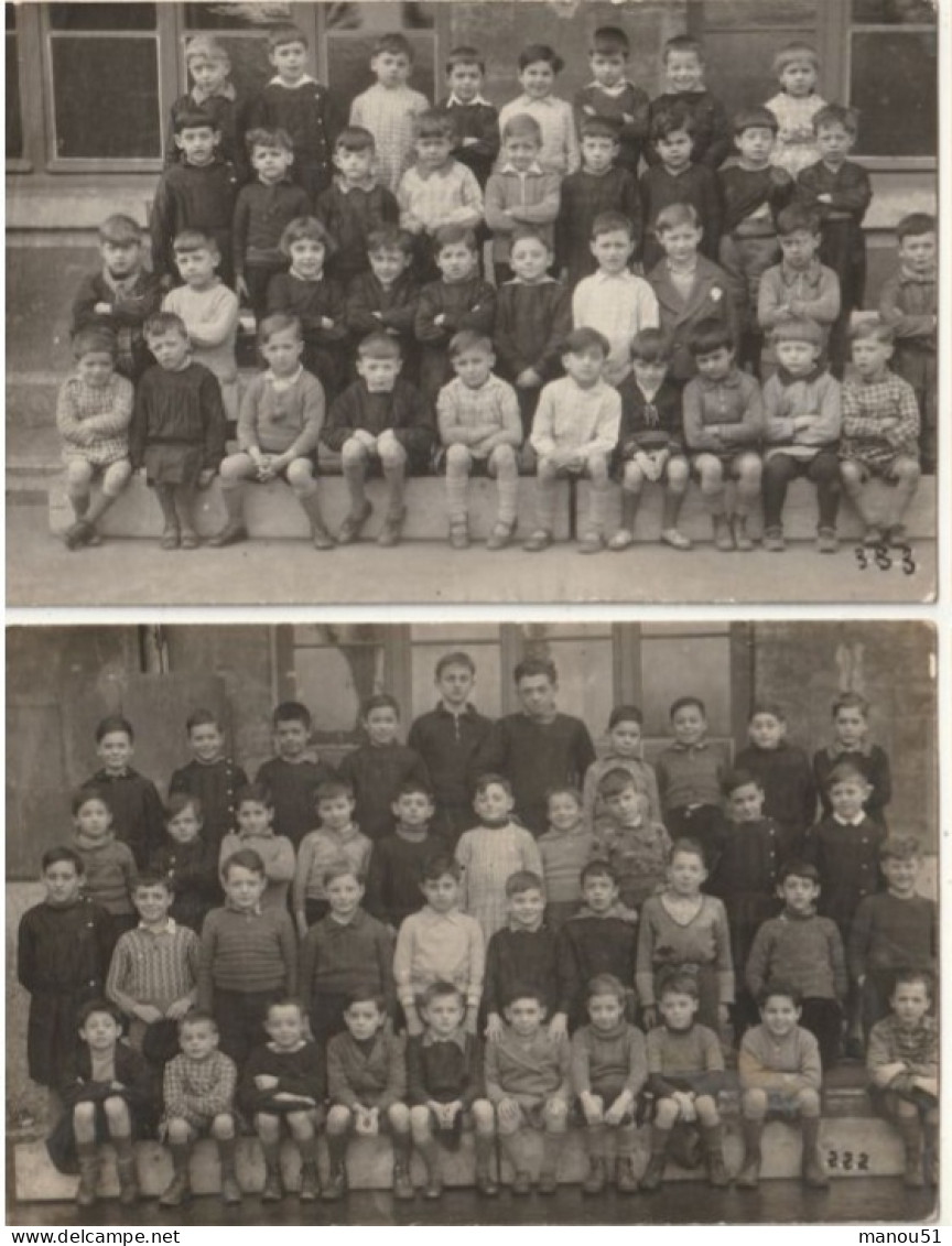 VAUX EN VELIN - 2 Cartes Photos Ecole