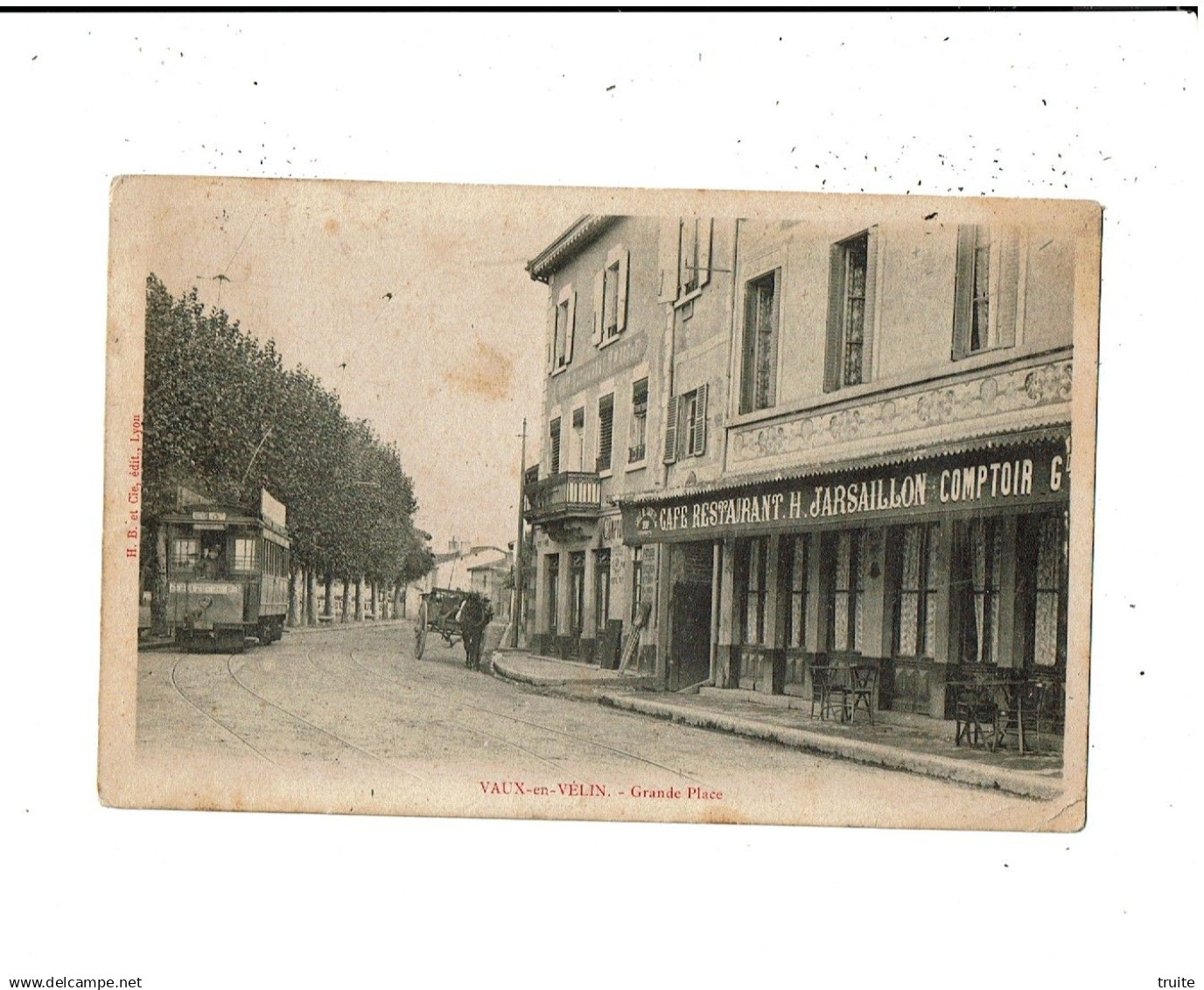 VAUX-EN-VELIN GRANDE PLACE TRAMWAY CAFE RESTAURANT H. JARSAILLON
