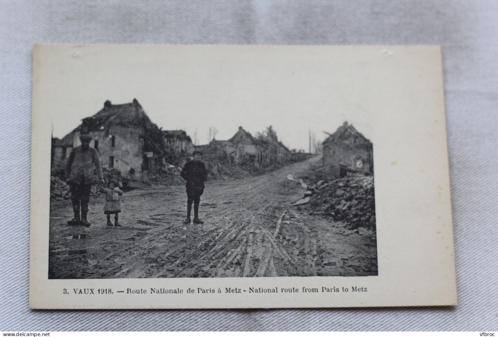 Vaux, route Nationale de Paris à Metz, Militaria, Aisne 02