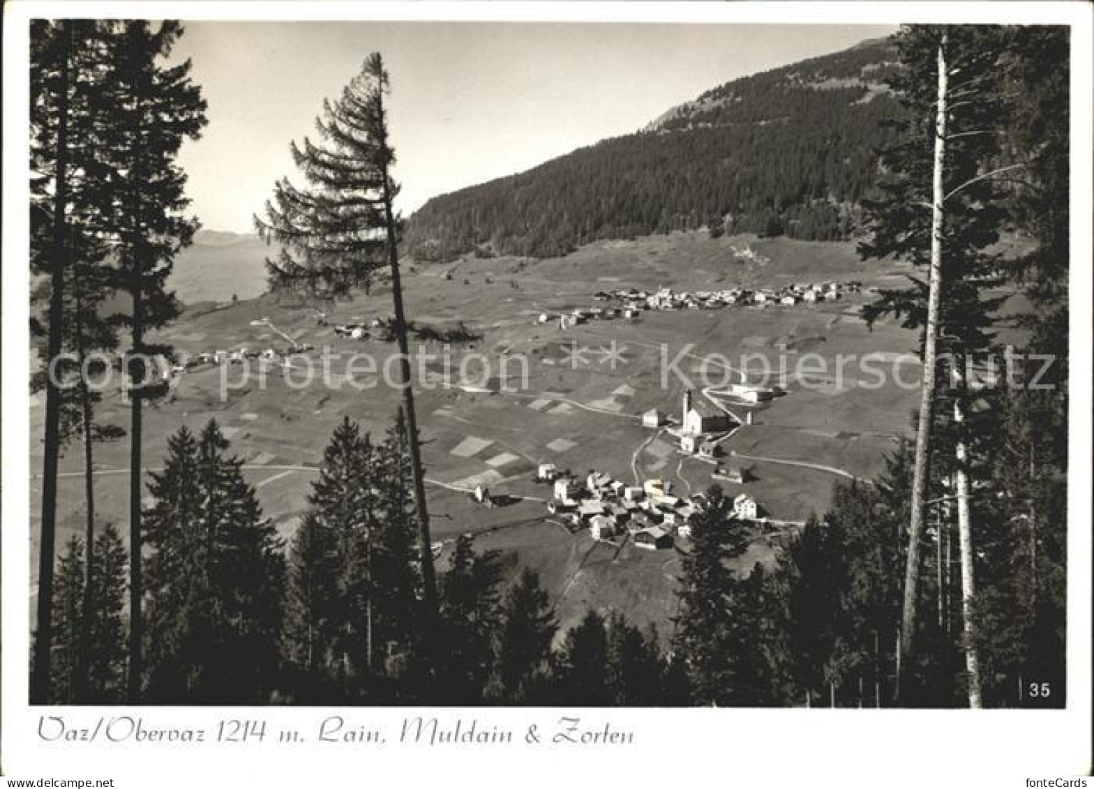 Vaz Obervaz Lain Muldain und Zorten Panorama