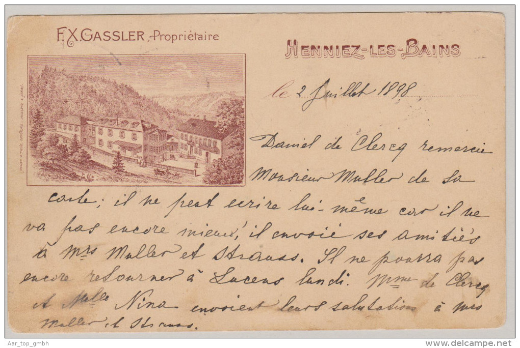 VD HENNIEZ 1898-VII-2 Henniez Les Bains Grav. Müller et Trub