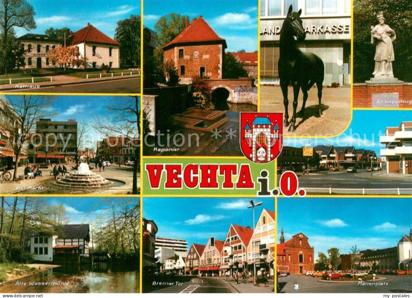 Vechta Rathaus Alter Markt Kaponier St Nepomuk Alte Wassermuehle Bermer Tor Mari