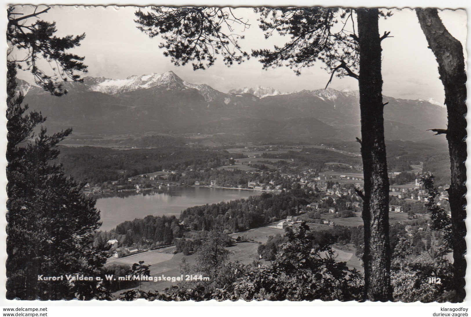 Velden am Wörthersee and Mittagskogel old postcard unused b170602
