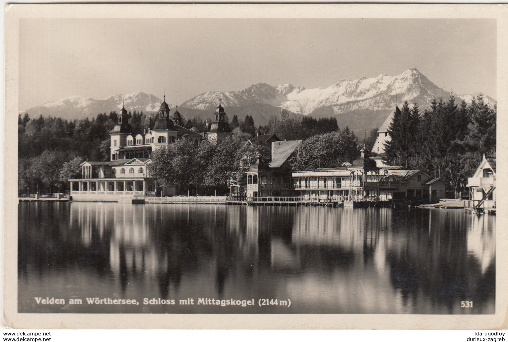Velden am Wörthersee old postcard travelled 1950 b170605