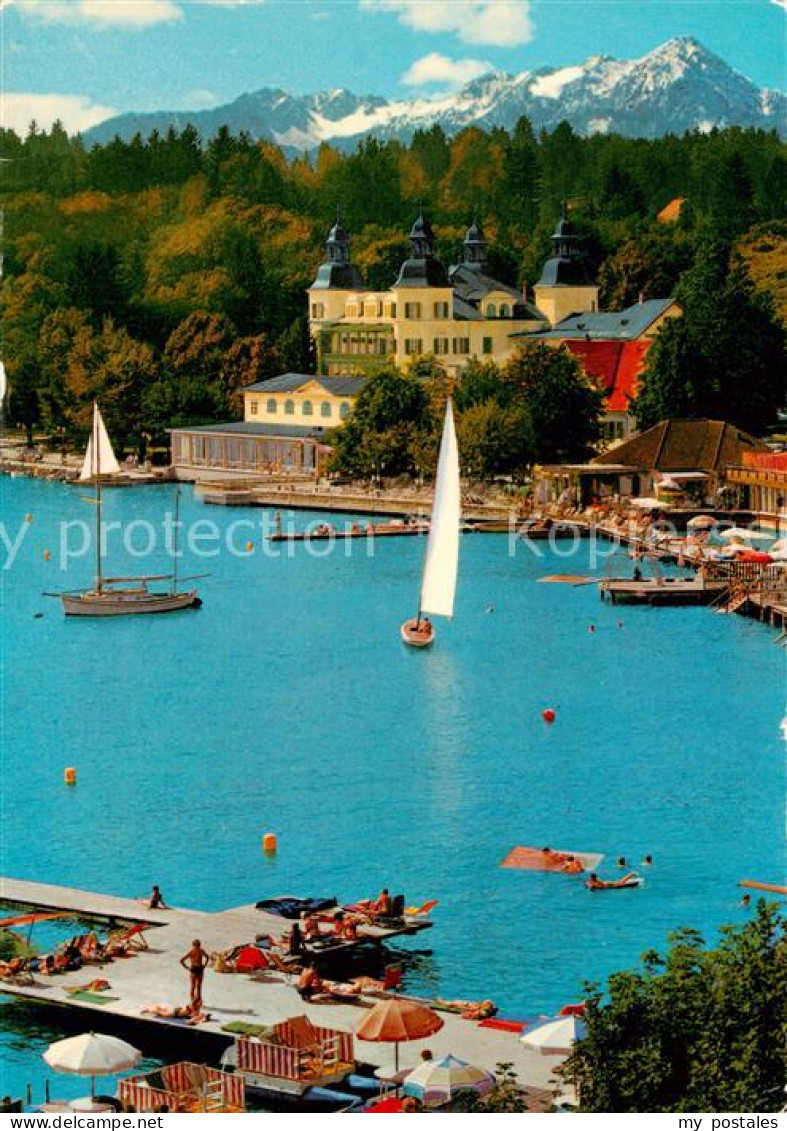 Velden  Woerthersee AT Schlosshotel Velden mit Mittagskogel