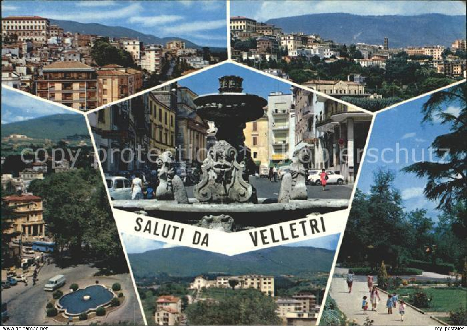 Velletri Teilansichten Brunnen Park Promenade
