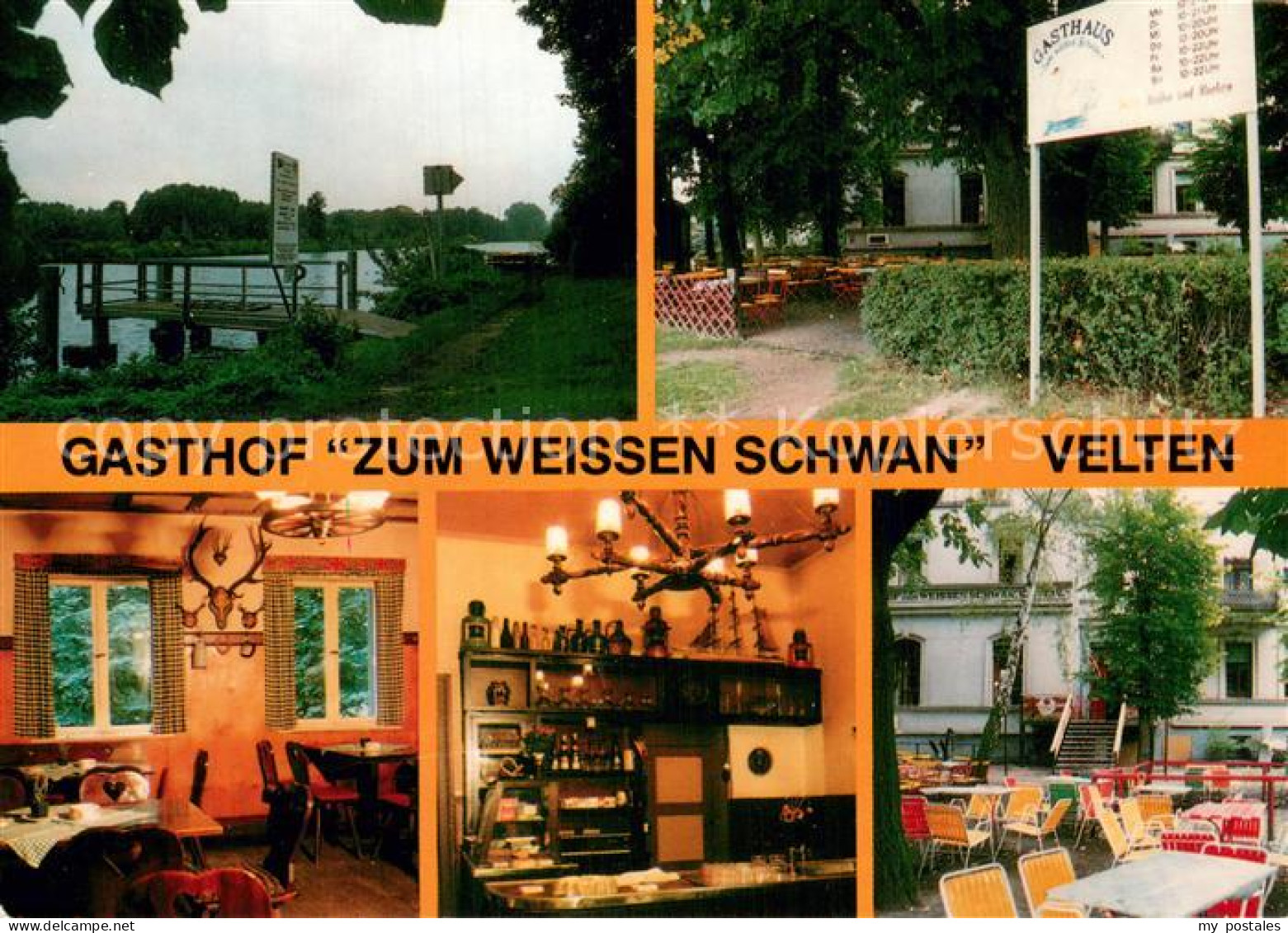 Velten Gasthof Zum Weissen Schwan Gaststube Bar Terrasse