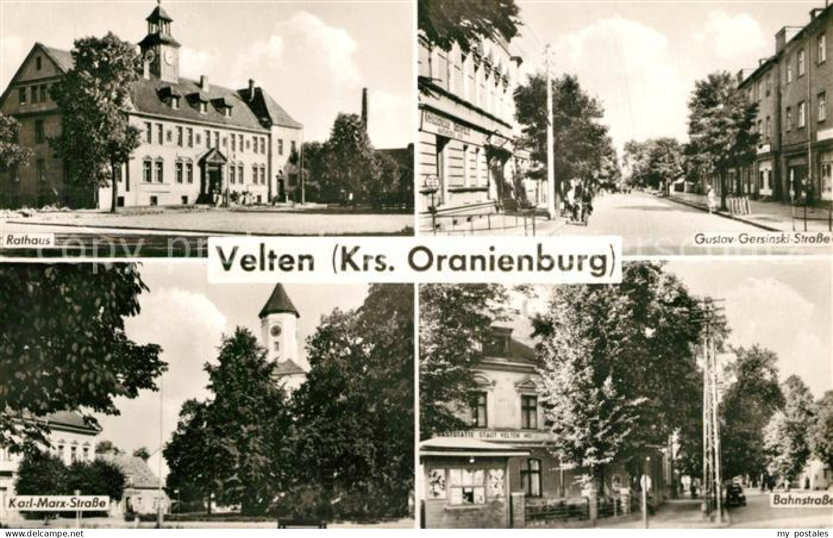 Velten Rathaus Gustav Gersinski Str Karl Marx Str Bahnstr
