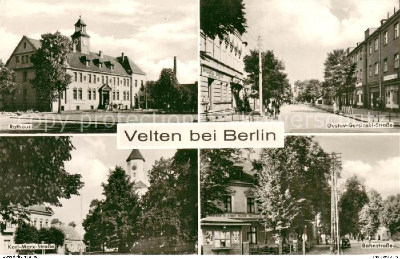 Velten Rathaus Gustav Gersinski Strasse Karl Marx Strasse Bahnstrasse