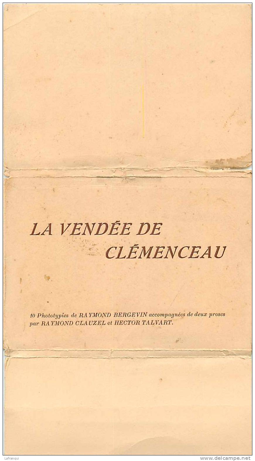 vendée- ref C478- la vendée de clemenceau - carnet  de 10 cartes postales -raymond bergevin -editions ramuntcho -