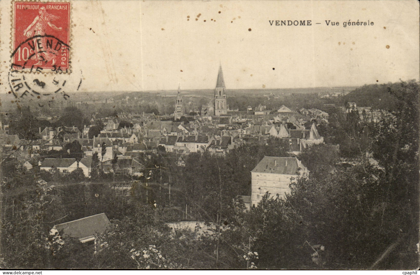 Vendome CPA Vue generale