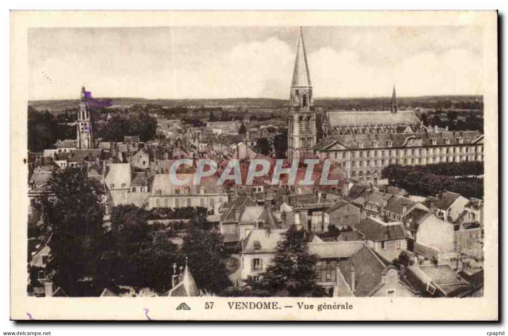 Vendome CPA Vue generale