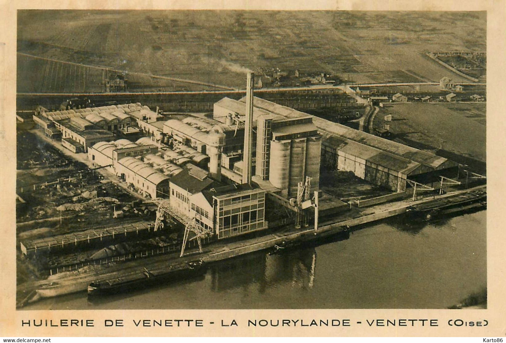 venette * carte photo * Huilerie De Venette LA NOURYLANDE * usine * Pub au dos