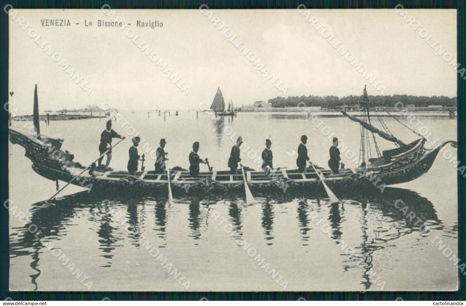 Venezia città Le Bissone ABRASA cartolina MT1751