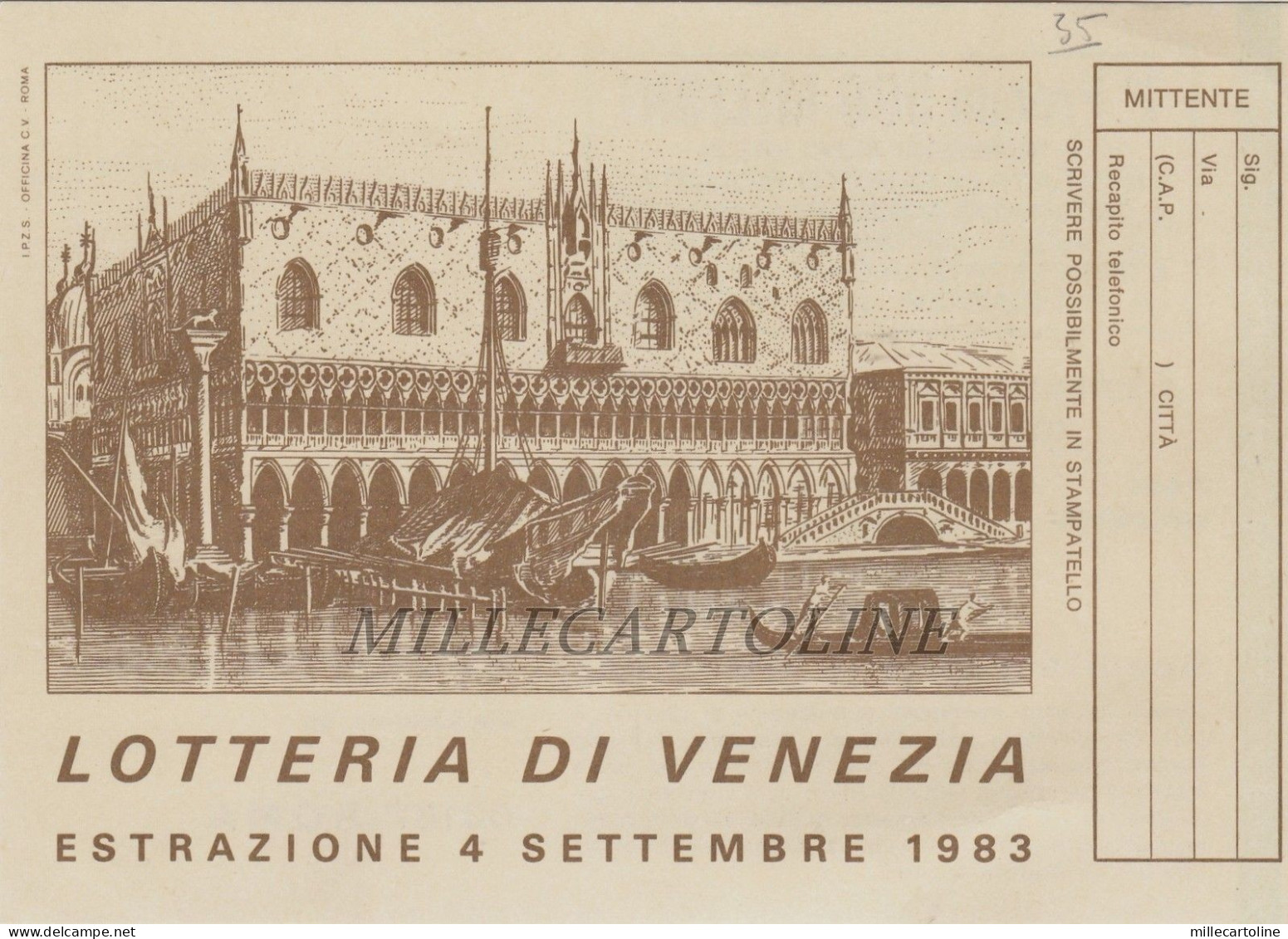 VENEZIA: Lotteria Venezia estrazione 1983