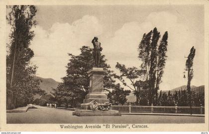 CPA VENEZUELA CARACAS WASHINGTON AVENIDA EL PARAISO (b24818)