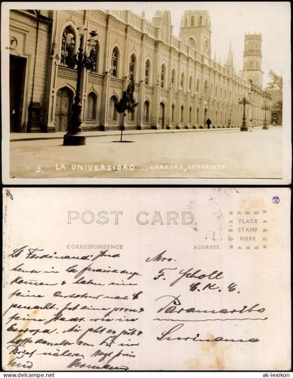 Postcard Caracas La Universidad 1939  Columbia Kolumbien