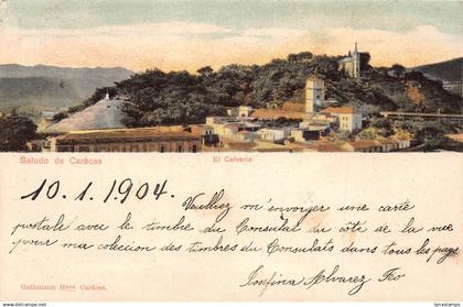 Venezuela 1904 Caracas El Calvario vintage postcard