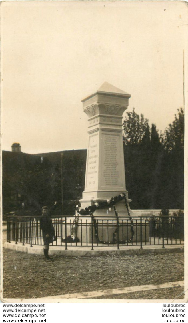 VENOY CARTE PHOTO MONUMENT AUX MORTS