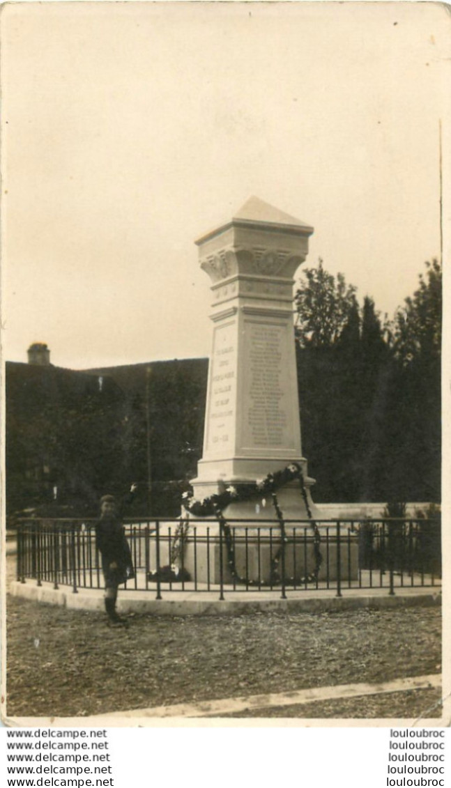 VENOY CARTE PHOTO MONUMENT AUX MORTS