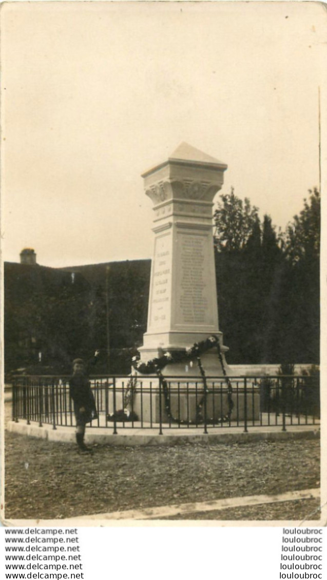 VENOY CARTE PHOTO MONUMENT AUX MORTS