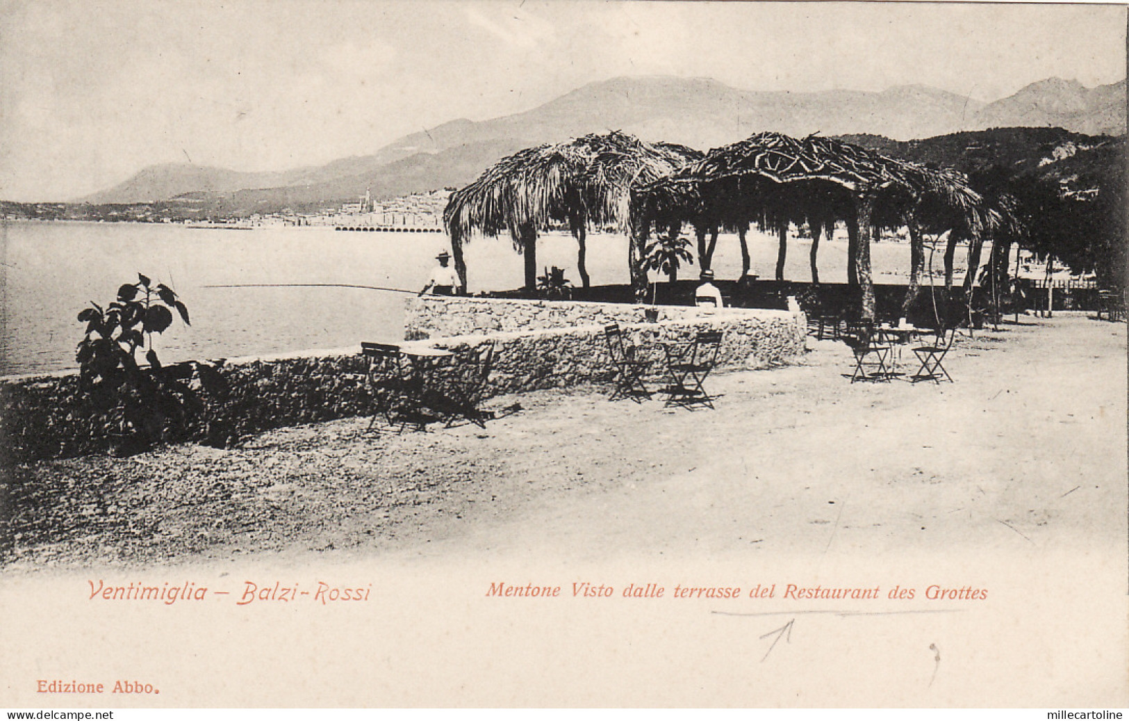 #VENTIMIGLIA -BALZI-ROSSI: MENTONE DALLE TERRAZZE DEL RIST. DES GROTTES