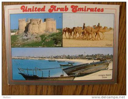 United Arab Emirates UAE  - Camels - Fujaira - Jumaira Beach -Dubai    -stamp -    D103207