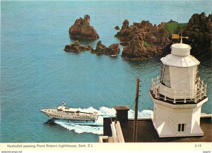 CPM Sark Hydrofoil passing Point Robert Lighthouse Bateau