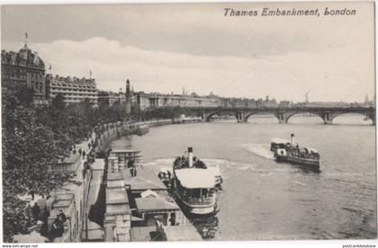 London - Thames Embankment - & boat