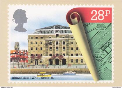 Bristol City Docks Boats Durham Urban Renewal Stamp Limited Edn Postcard