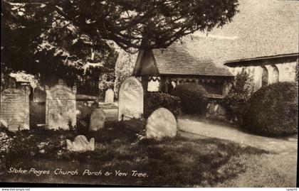 Buckinghamshire England-- Stoke Poges Church and Yew Tree -CPA