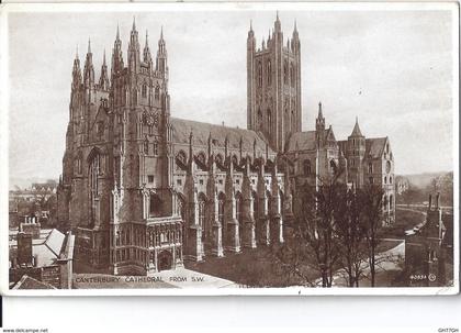 CPA CANTERBURY CATHEDRAL -timbrée