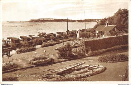 BR94055 bay and harbour from green gardens weymouth  uk